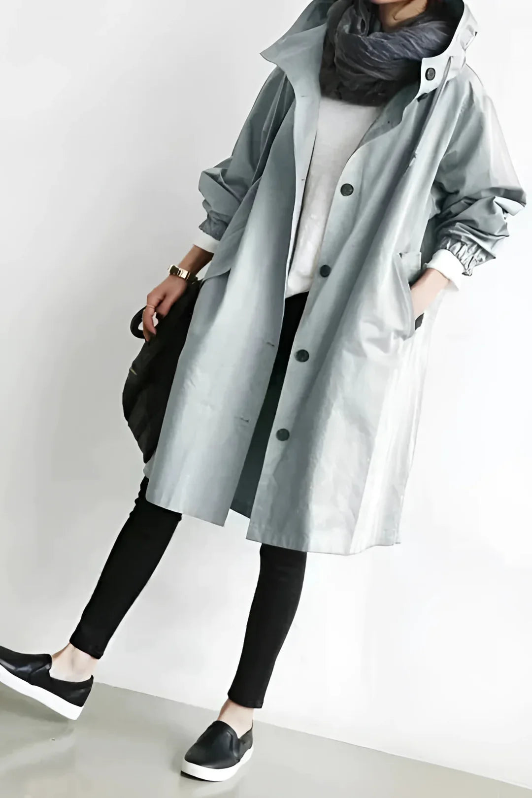 Women’s Hooded Coat with Adjustable Fit