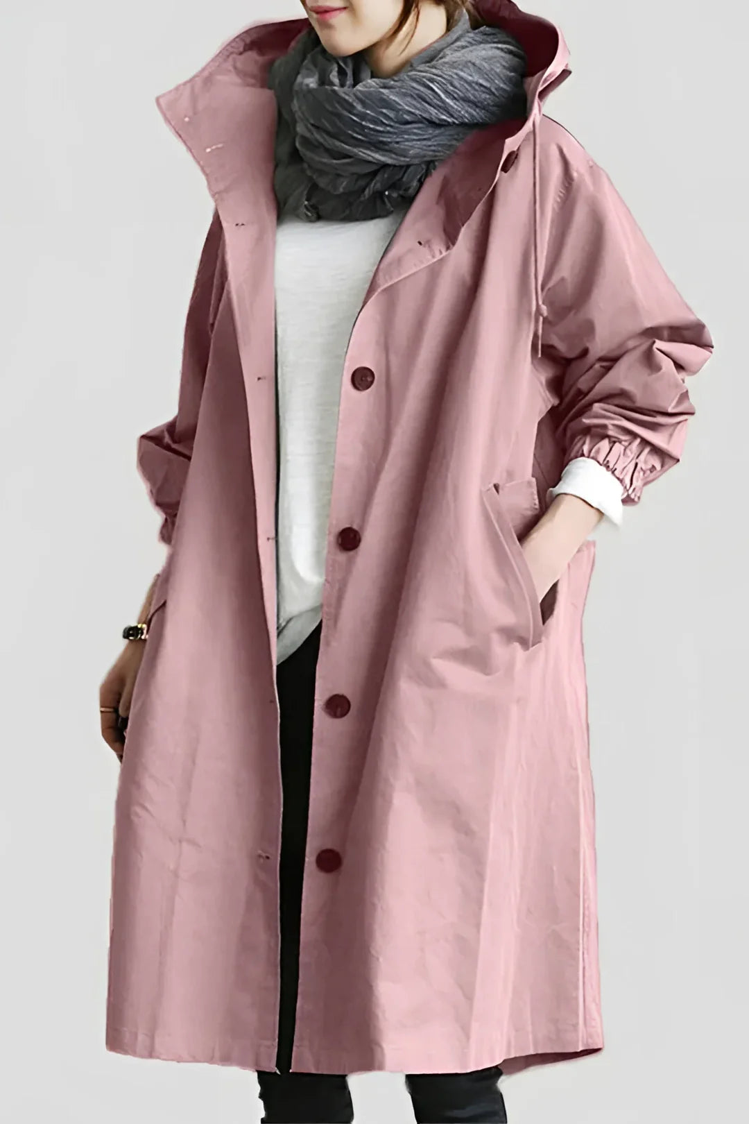 Women’s Hooded Coat with Adjustable Fit