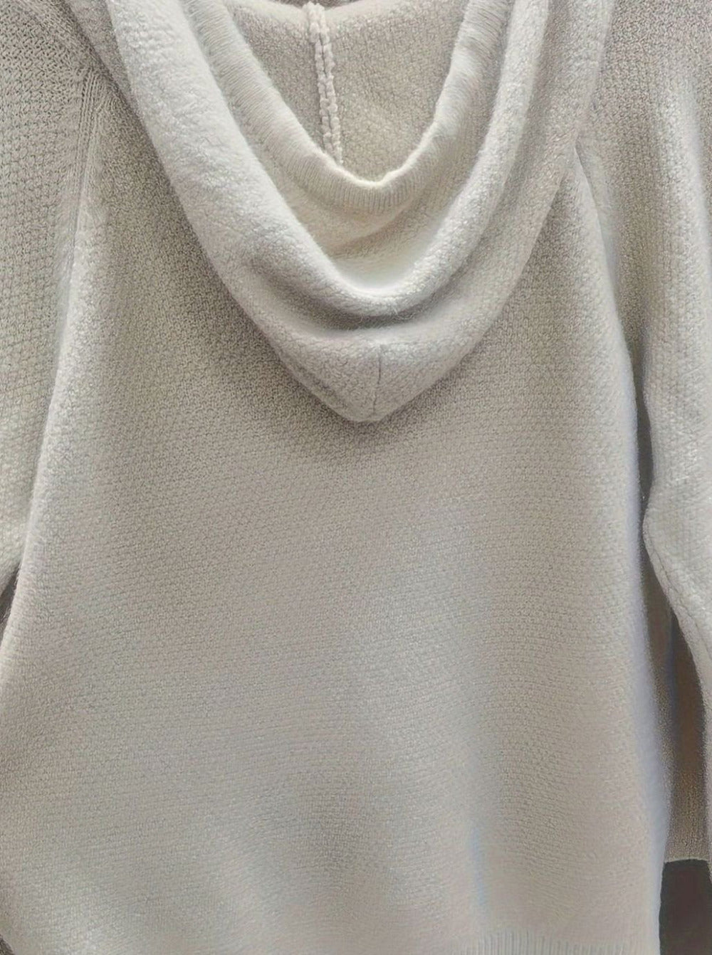 Women's Hooded Zip Knit Cardigan with Drawstring