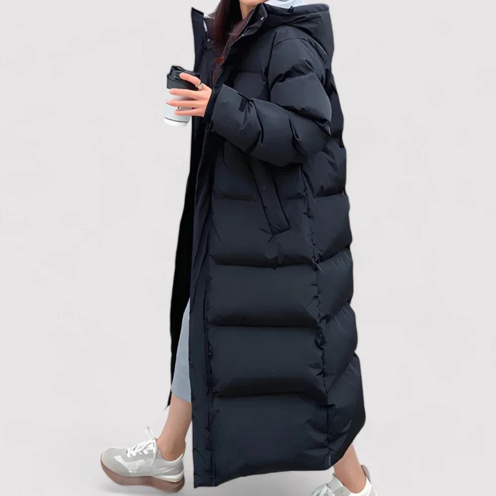 Women’s Long Hooded Water-Resistant Puffer Jacket