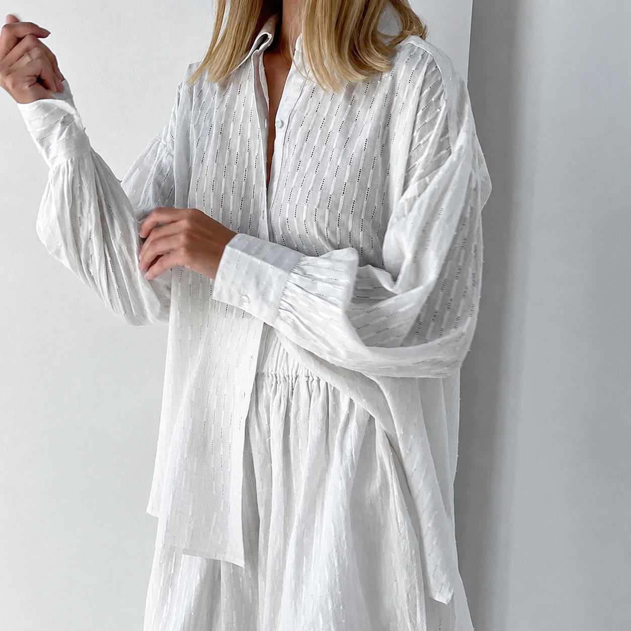 Women's Summer Set with Oversized Shirt and Shorts