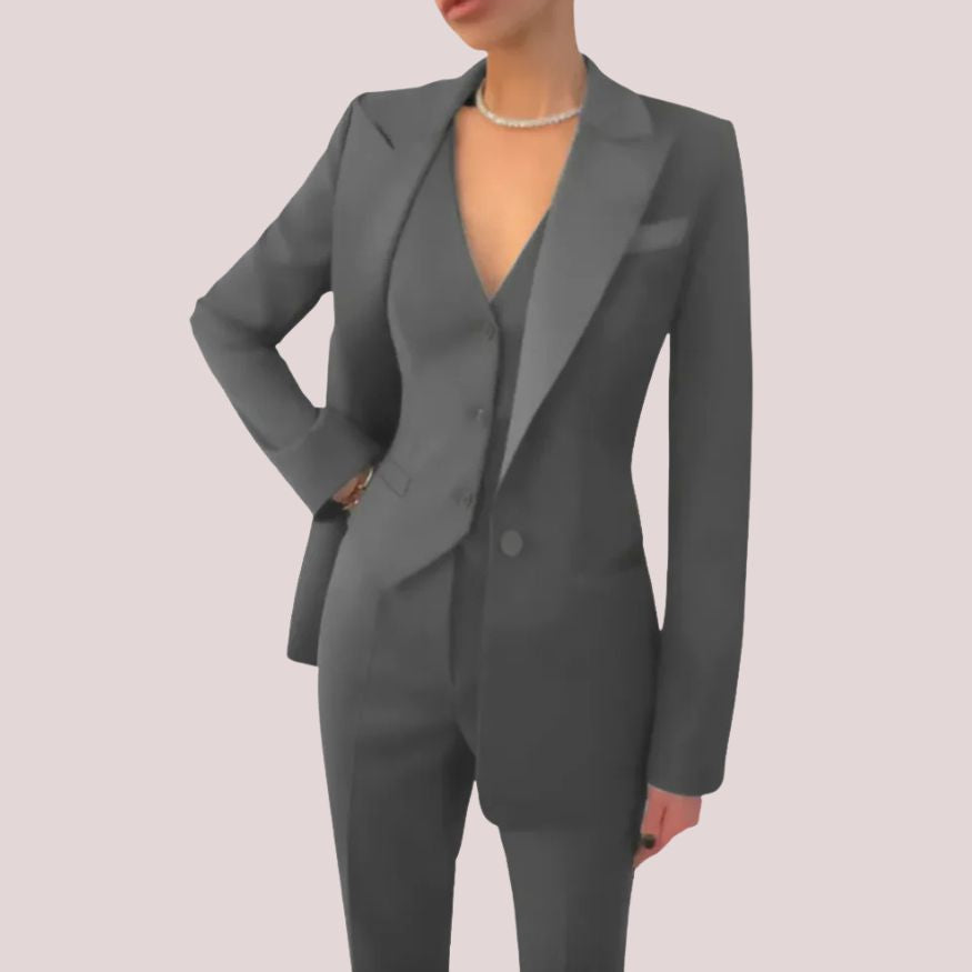 Women’s Three-Piece Suit with Structured Fit