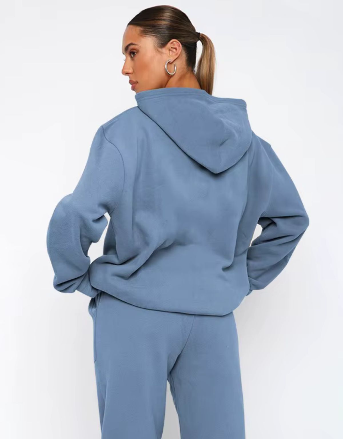 Women's Two Piece Hoodie and Joggers Set with Relaxed Fit