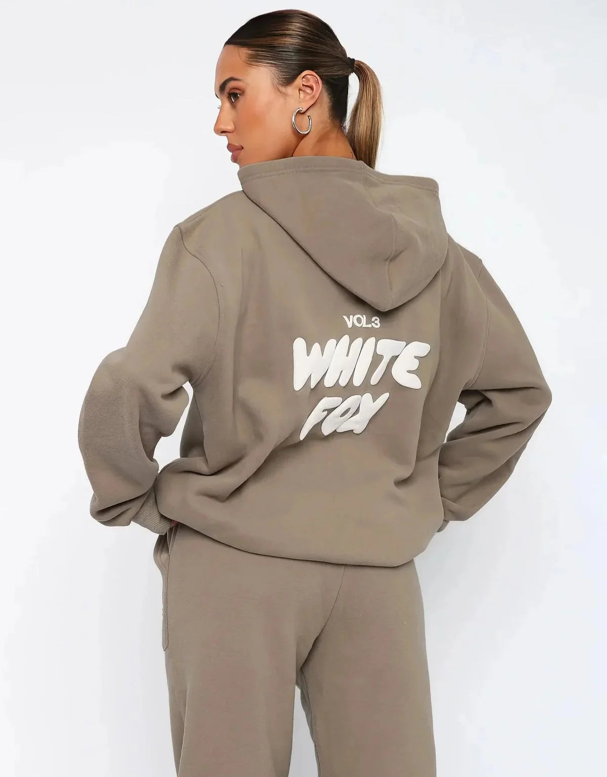 Women's Two Piece Hoodie and Joggers Set with Relaxed Fit