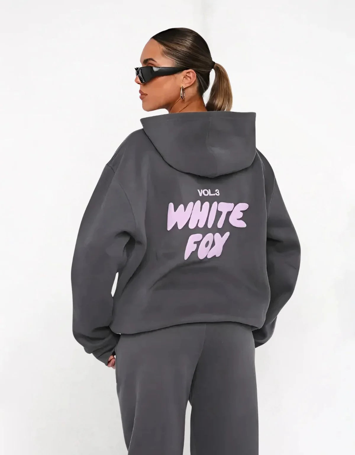 Women's Two Piece Hoodie and Joggers Set with Relaxed Fit