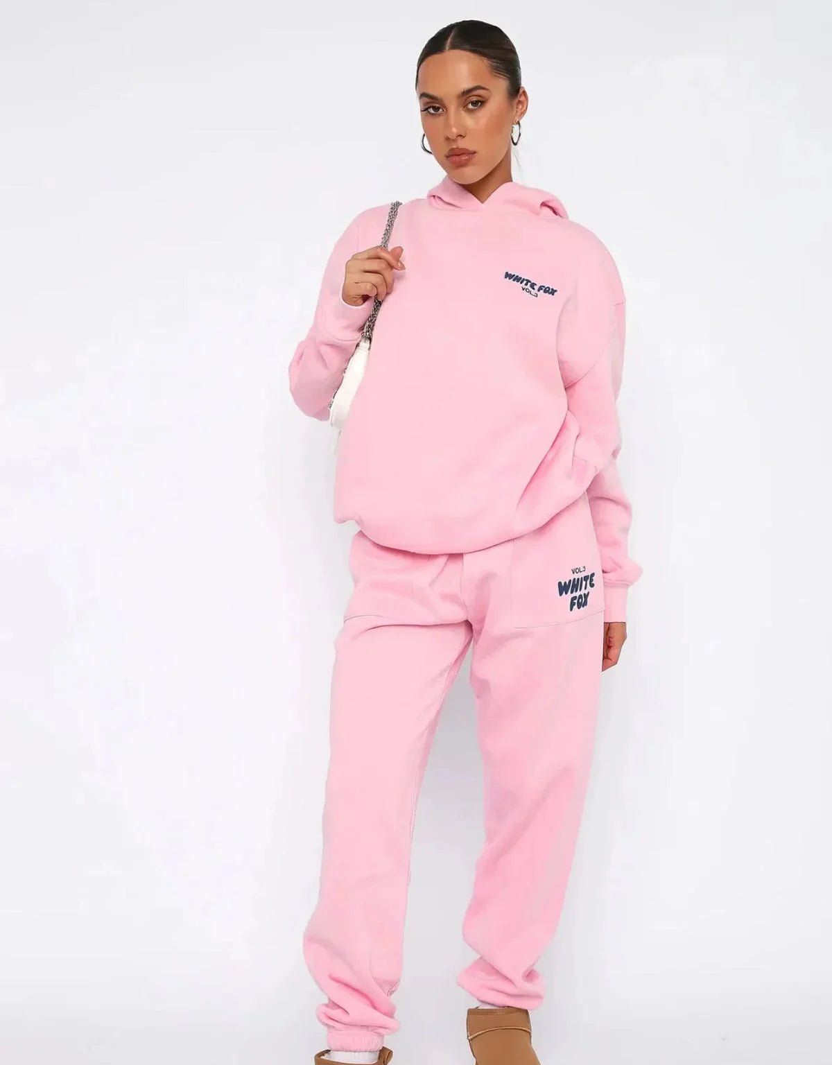 Women's Two Piece Hoodie and Joggers Set with Relaxed Fit