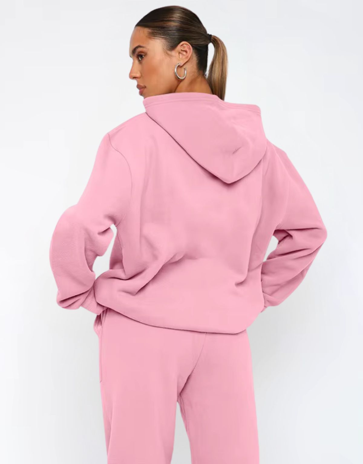 Women's Two Piece Hoodie and Joggers Set with Relaxed Fit